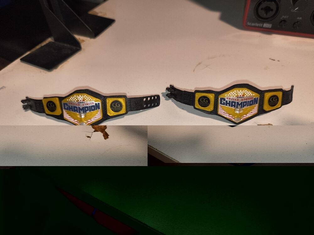 2 X WWE United States Championship Title Action Figure Basic